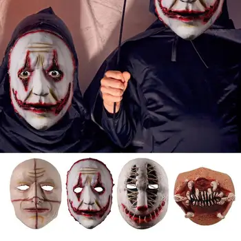 Страшен клоун, маска за лице, Страшно забавен костюм, Страшен клоун, издръжлив на употреба, Широко приложение, креативен подарък, издръжлив на употреба