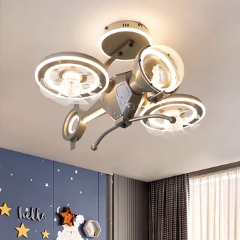 Модерна led лампа с вентилатор на тавана, без остриета, вентилатор на тавана за детски спални с дистанционно управление, вентилатори с осветительным уред