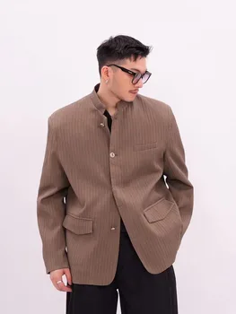 yu0182 Модерен мъжки палта и якета 2023 Подиум Луксозен Европейски дизайн стил на купоните мъжки дрехи