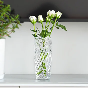 H & D 7,5 См, Прозрачна, орхидея, Кристално стъкло, Модерен интериор под формата на ваза, изчистен скандинавски стил Boho Ins за сватбена вечеря, парти