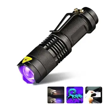 Led UV фенерче, Ултравиолетова записващо устройство с функция за мащабиране, Мини-UV-детектор петна от урина, домашни любимци, лов на scorpions