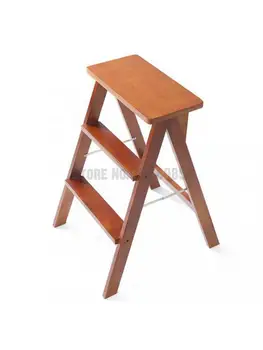 Стол от масивна дървесина, домакински сгъваем стол, кухненски висока пейка, сгъваема табуретка, три етапа стълба за изкачване, бар стол
