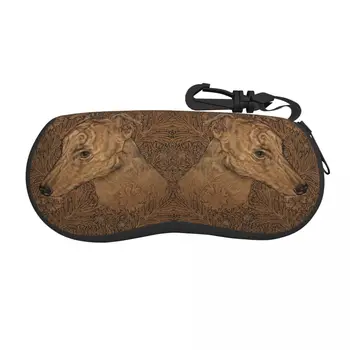 Защитни Калъфи за очила Greyhound On William Morris Marigolds Shell, Прекрасни Слънчеви очила Whippet Sihhound, Художествена чанта за кучета