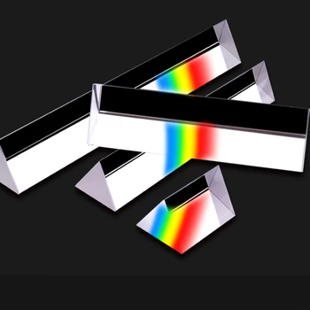 Трехпризменное оптично стъкло K9 Rainbow Реквизит за снимки Научно Физическо преходносредиземноморския Рассеивающий семицветный светлина