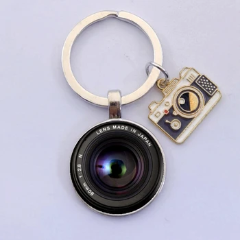 Ключодържател с емайл, камера, Окачване за камера с огледален обектив, ключодържател за фотографа-ентусиаст SLR, подарък за приятели