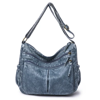 XZAN, Висококачествени чанти за през рамо за жени, мека кожена чанта на рамото, Луксозни чанти, дамски чанти, Дизайнерска чанта-месинджър, Синя чанта