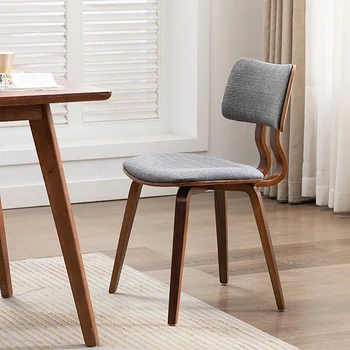 Скандинавски трапезария стол от масивно дърво стол за кухня, спални модерен минимализъм уличен стол сгъваем домакински мебели