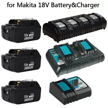 18V Makita 6Ah Акумулаторна Батерия за Лаптопи 18V makita Батерия с led Заместител LXT BL1860B BL1860 BL1850 3A Зарядно Устройство