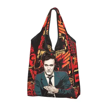 Чанта за покупки от филма на Куентин Тарантино с Кавайным Принтом, Преносима чанта за пазаруване през рамо