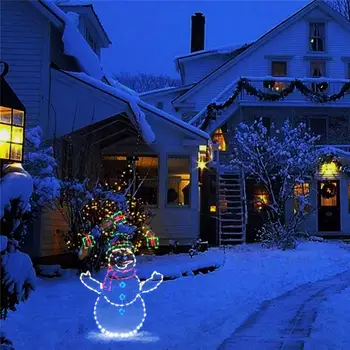 Led лампа за косене на Коледната Светлинна Гирлянда със снежни топки Light String Frame Decor Празнична Коледно Парти в Градината На открито Снежна Светлия Декор