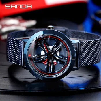 Модерен часовник с въртящ се Циферблат на 360 градуса, Мъжки Автомобилни Часовник, Кварцов Водоустойчив Спортни Ръчни часовници Relogio