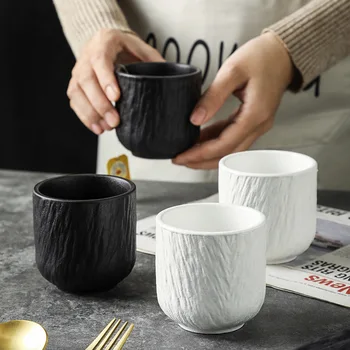 Керамични чаши за Кафе Rock Cup, Бяла Малка съдове за Пиене, Чаша за вода, Творчески японски Чаени чаши