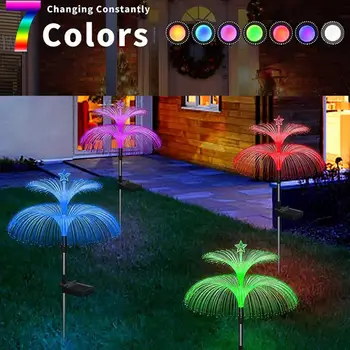 Лампи за слънчева батерия, Слънчева светлина във формата на медузи, Атрактивни водоустойчив соларни лампи, лампа във формата на звезди във формата на медузи, за градината, за улицата
