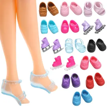 Мини-стоп-моушън обувки Сладки Сандали Принцеса Облекло за кукли от PVC Обувки за каране на ролери за куклен тялото OB11 Аксесоари за кукли, Детски играчки