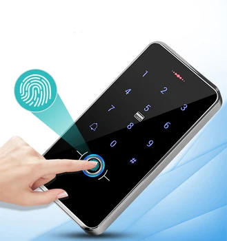 Нова ABS външен IP68 клавиатура с пръстов отпечатък RFID независим контрол на достъпа на четец на карти за контрол на достъп и отваряне на врати