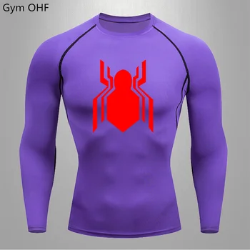 Мъжки компресия ризи с супергерой 2099, Бързосъхнеща тениска за фитнес, колоездене, бягане, Мъжко бельо за тренировки, дрехи за фитнес зала