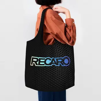 Скъпа Печатна Чанта-Тоут с Логото на Recaros За Пазаруване за Многократна употреба Холщовые Чанти За Пазаруване През Рамо, Чанти За Снимки