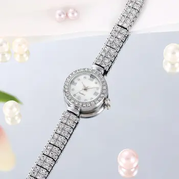UTHAI W47, Модни Леки Луксозни дамски часовник с темперамент, Кръгли диамантени часовници, дамски бижута, универсален ръчен часовник