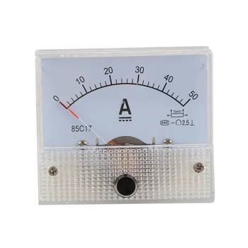 Аналогов Амперметър за постоянен ток 0-50А, Панел амперметра ток + 50А, шунтирующий резистор 75 mv
