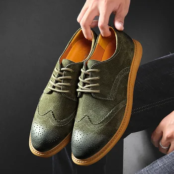 Висококачествени Мъжки обувки с перфорации тип 