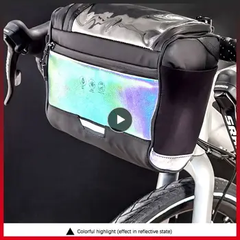 Велосипедна Светоотражающая чанта с Голям капацитет, Водоустойчив Предната тръба на Велосипедна чанта, МТБ Чанта на волана, Размерът на чанта за багаж, аксесоари за Велосипед