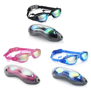 Очила за водолази за възрастни, Меки Плувни очила от един размер, устойчиви на тиснению, с затычками за ушите, висока светопроницаемость, спортни аксесоари