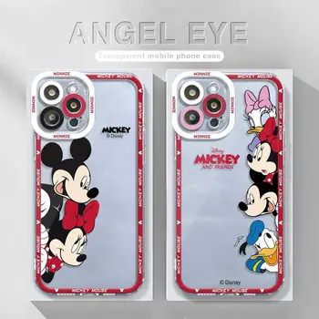 Прозрачен Калъф За Телефон Mickey Love Minnie 14 13 12 11 Pro Max Mini XR XS Max X XS 7 8 6 6S Plus SE 2022 Angel Eyess