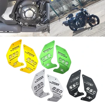2 бр. модифицирани аксесоари за мотоциклети, алуминиева странична тампон на двигателя, външна декорация, подходяща за ВУЛКАН S650 2015-2020