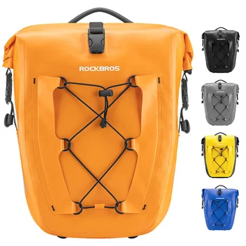 Велосипедна чанта на задната седалка, 25л, по-Голям капацитет, Отразяваща Водоустойчив Пътен багажник, чанта за планински Велосипед, Мотор Сгъваема Странична кошница