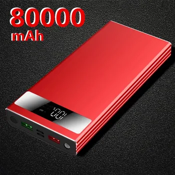 Power Bank 80000 ма Преносимо Зарядно Power bank 80000 ма външна Батерия Бързо Зареждане За iPhone Xiaomi Power Bank
