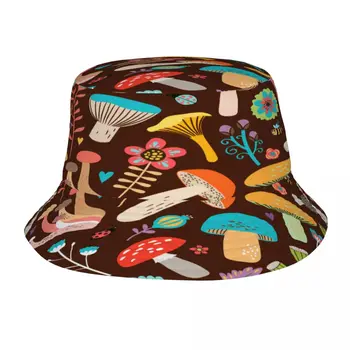 Нови модни Широкополые шапки, Рибарски шапки За жени, мъже, Gorras, Летни Мультяшные Листа, Гъби