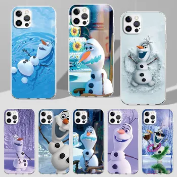 Калъф Олаф Snowman Frozen за Apple iPhone 11 12 13 Mini 14 15 Pro Max 7 8 Plus SE 2020 X XS 6 6s 5 5s Прозрачен Калъф За телефон от TPU
