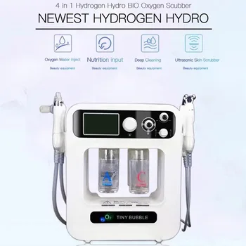 Гореща продава Многофункционална машина за пилинг на лицето H2O2 Hydro Дермабразио 4 в 1 с Високо качество за Спа/Дълбоко почистване на Кислороден мехур