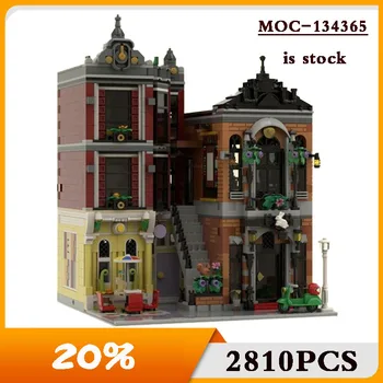 MOC-Downtown Magic Shop-Алтернативен дизайн на набор от 10312 MOC-134365 Градивен елемент Играчка 2810 Парчета В колекцията Играчката 