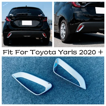Задните фарове за мъгла Лампи, Фарове за мъгла Рамка Декоративна Накладки за Toyota Yaris 2020 2021 Автомобил ABS Хромирани аксесоари Външен комплект