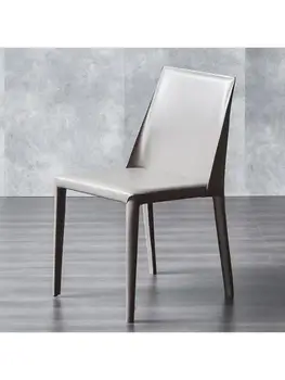 Трапезария стол от естествена кожа с Седло, Домашен Скандинавски лампа, Луксозен стол за Хранене, Италиански минималистичен Дизайнерски стол, Работно стол