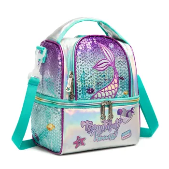Детска чанта за обяд, изолирано чанта-хладилник за момчета и момичета, Училищен обяд-бокс за пътуване с регулируема каишка, Водоустойчив чанта за пикник