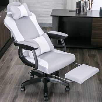 Офис стол с флип от 135 ° облегалка с копчета за универсални колела и гъба с висока плътност Удобна гъба с висока плътност Ергономичен механизъм за завъртане