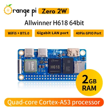 Orange Pi Zero 2W 2 GB оперативна памет DDR4 Одноплатный Компютър Zero2 W Allwinner H618 WiFi BT Orange Pi Zero 2 W Такса развитие