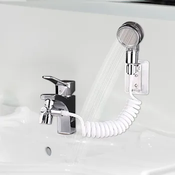Удължителен кабел на миксера за душ, Външен артефакт за шампоан, Едностранно Отводной Автоматично Завъртане смесителна батерия за кухня/баня