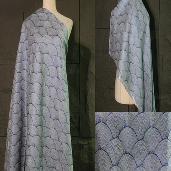 Текстурирани жаккардовая плат Ретро Фон за рокли Дизайнерски дрехи на Едро Кърпа за шивашки със собствените си ръце Полиестер