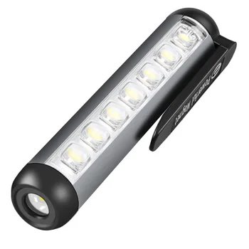 Преносим led фенерче с Мощност 300 lm, 4 режима, Мини-джобен фенер, химикалка, USB-Акумулаторна Градинска Водоустойчива лампа за къмпинг