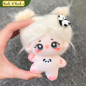 Предварителна продажба 10-см мини панда Seastar Body Скъпа памучен кукла с леки златисти коси, плюшени играчки за куклен театър-подарък