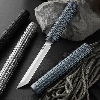 Нож Среден Прав Нож Ловен Бойни Тактически Нож EDC Ножове за Самозащита Оцеляването на Военните С Хвостовым Чук Мультитул