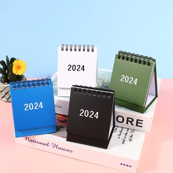 1бр 2024 Сладко малко прясно настолен календар, Настолен планер, бележник, Календар, органайзер за дневен ред, канцеларски материали
