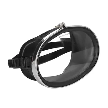 Очила за свободното гмуркане от закалено стъкло HD, PVC, Овална форма, Фарове за очила с една леща за рибар