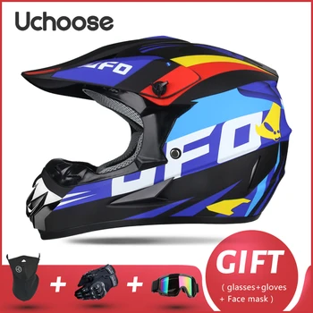 Професионален Офроуд Мотоциклет шлем Каска За Скоростно Спускане В грах Състезателна Каска За мотокрос Moto Helme3 Безплатен подарък Подходящ За Дете
