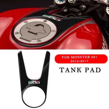 Тампон на резервоар на мотоциклет за Ducati Monster 1200 2015-2017 2016 Стикер, Защитен Стикер, Стикер с резервоар 3D Carbon-look