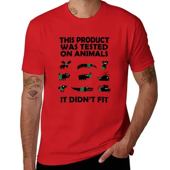 Новият продукт е тестван върху животни, тениска с изображение на тениски, блузи, мъжки дрехи
