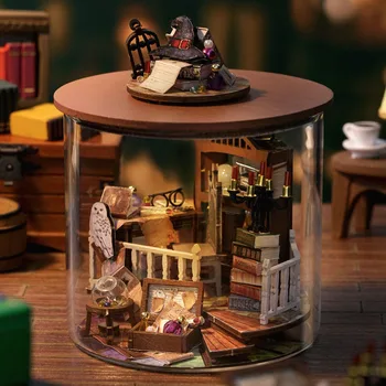 Магическа хижа Куклена къща ръчно изработени 3D архитектурен модел Настолно украшение Подарък красива момиче от Образователни играчки